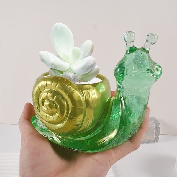 Silicone Snail Mold 3D Flower Pot Vase Epoxy Resin Mold - Image 7