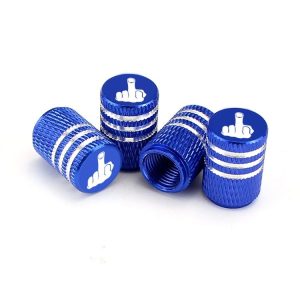 4pcs Laser Ioon Car Tire Modification Universal Valve (Blue)