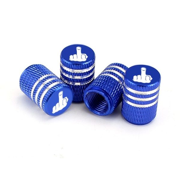 4pcs Laser Ioon Car Tire Modification Universal Valve (Blue)