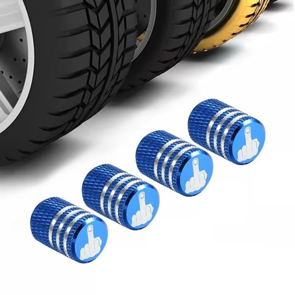 4pcs Laser Ioon Car Tire Modification Universal Valve (Blue) - Image 4