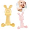Bunny Baby Teether BPA Free Food-Grade Silicone Teether Infant Teething Stick Anti-Eating Hand, Color: Nano Color - Image 2