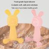 Bunny Baby Teether BPA Free Food-Grade Silicone Teether Infant Teething Stick Anti-Eating Hand, Color: Nano Color - Image 5