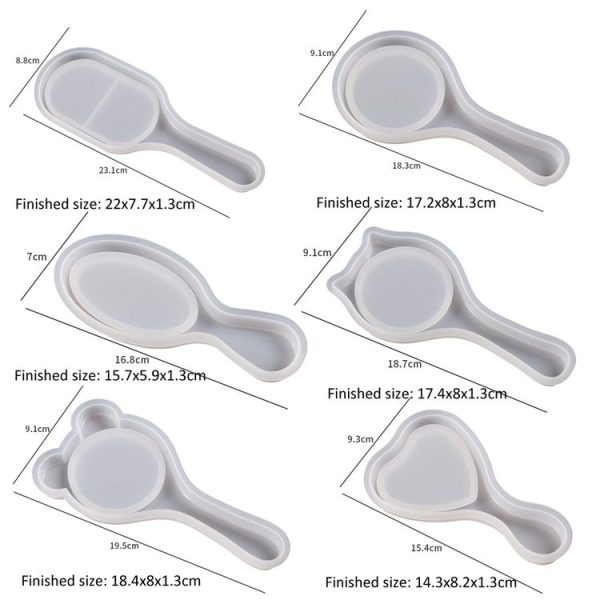 Air Cushion Comb Set Silicone Mold DIY Epoxy Resin Craft Making Mold, Spec: Oval 001 - Image 3
