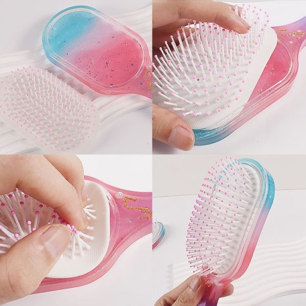 Air Cushion Comb Set Silicone Mold DIY Epoxy Resin Craft Making Mold, Spec: Oval 001 - Image 4