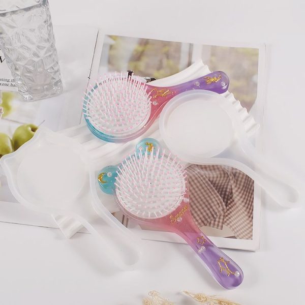 Air Cushion Comb Set Silicone Mold DIY Epoxy Resin Craft Making Mold, Spec: Oval 001 - Image 6