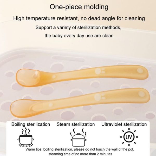 Baby Silicone Spoon Infant Silicone Feeding Spoon Soft Children Tableware, Specification: With Box - Image 10