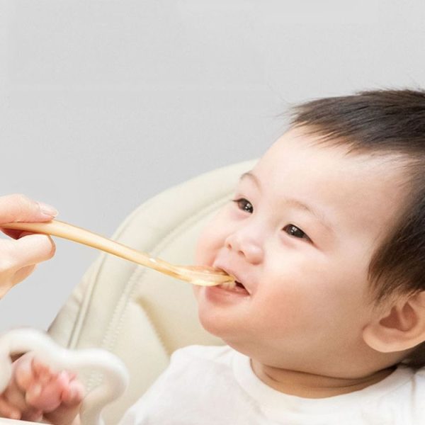 Baby Silicone Spoon Infant Silicone Feeding Spoon Soft Children Tableware, Specification: With Box - Image 2