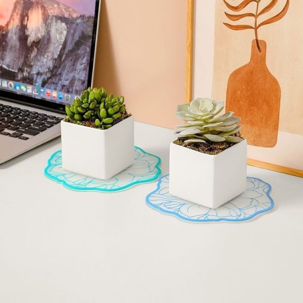 19cm Simple Heat Insulation Anti-Scald Table Mat Anti-Slip Oil Resistant Easy Clean Bowl Coaster (Lan Se ) - Image 12