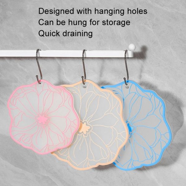 19cm Simple Heat Insulation Anti-Scald Table Mat Anti-Slip Oil Resistant Easy Clean Bowl Coaster (Lan Se ) - Image 5