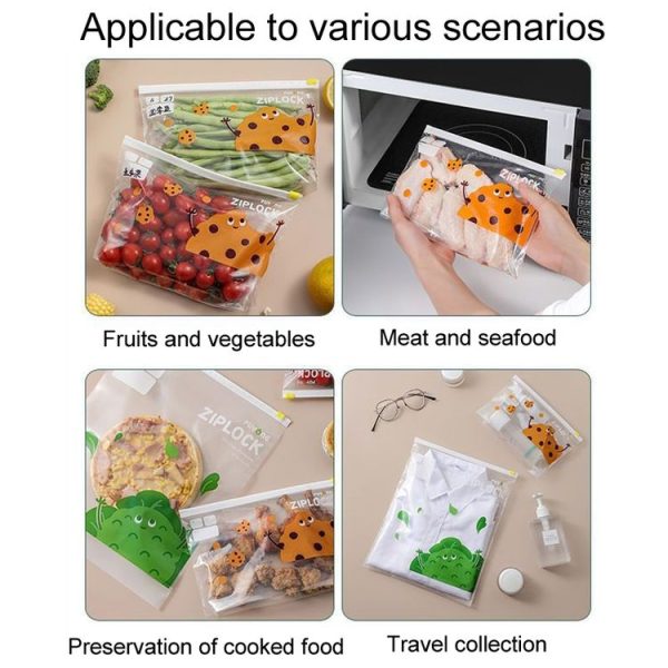 Medium 20pcs / Box Household Food Sealing Storage Bag Refrigerator Zipper Fresh Pocket - Image 10