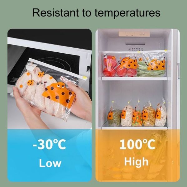 Medium 20pcs / Box Household Food Sealing Storage Bag Refrigerator Zipper Fresh Pocket - Image 7