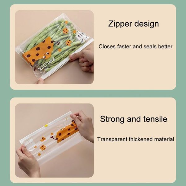 Medium 20pcs / Box Household Food Sealing Storage Bag Refrigerator Zipper Fresh Pocket - Image 8