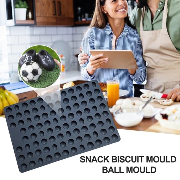 94-Cavity Sport Balls Silicone Molds For Making Fondant Cake Chocolate Candy Cookie Treat (Black) - Image 5
