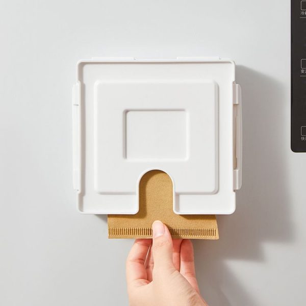 Magnetic Coffee Filter Organizer Refrigerator Coffee Machine Filter Holder (White) - Image 11