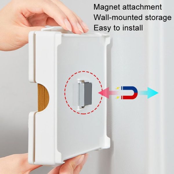 Magnetic Coffee Filter Organizer Refrigerator Coffee Machine Filter Holder (White) - Image 5