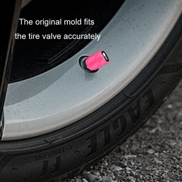 4pcs / Set Luminous Car Motorcycle Tire Modified Valve Cap, Color: Orange Red White Skull - Image 8