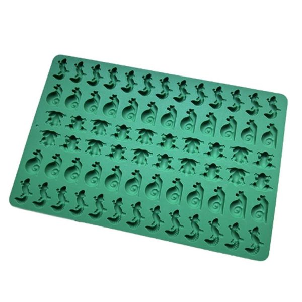 70-Cavity Mini Frog Snail Gecko Silicone Molds For Making Pet Treats, Fondant, Cake, Chocolate, Candy, and Cookies (Green) - Image 2