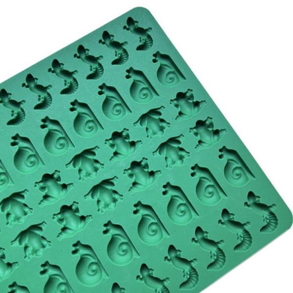 70-Cavity Mini Frog Snail Gecko Silicone Molds For Making Pet Treats, Fondant, Cake, Chocolate, Candy, and Cookies (Green) - Image 4