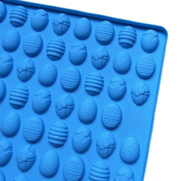 83-Cavity Mini Easter Egg Silicone Molds For Making Pet Treats, Fondant, Cake, Chocolate, Candy, And Cookies (Blue) - Image 4