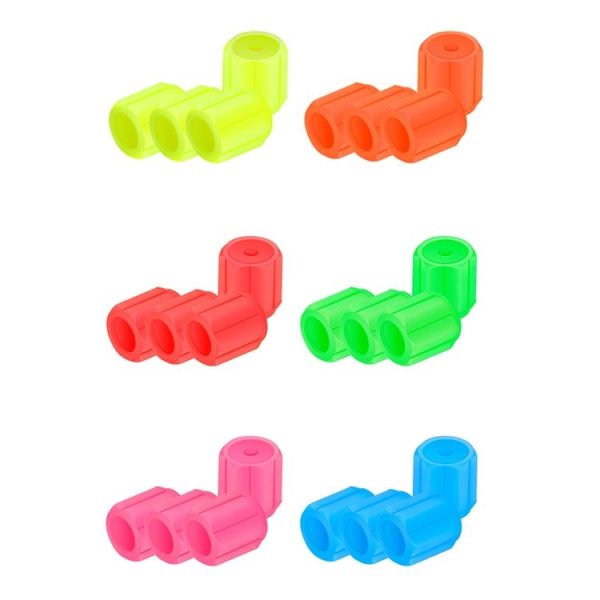 5packs Luminous Car Motorcycle Tire Valves, Color: Green (4pcs / Set) - Image 2