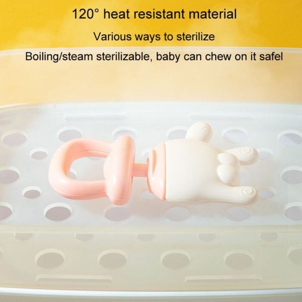 Baby Rattle Teether Soothing Teething Stick Anti-Eating Silicone Toy, Color: 666 Gesture Pink - Image 9