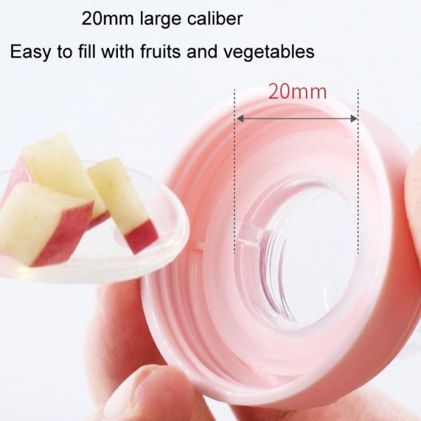 Portable Dual-purpose Baby Food Feeding Spoon Fruit Vegetable Silicone Feeding Pacifier Bottle (Pink) - Image 6