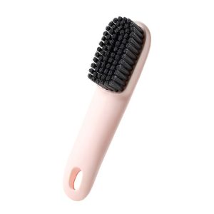 Long-Handed Soft Shoe Brush Contrasting Color Laundry Brush Does Not Hurt Shoe Home Clean Brush Shoe Washing Brush Set (Pink)