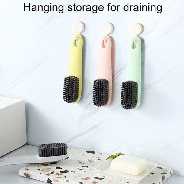 Long-Handed Soft Shoe Brush Contrasting Color Laundry Brush Does Not Hurt Shoe Home Clean Brush Shoe Washing Brush Set (Pink) - Image 5