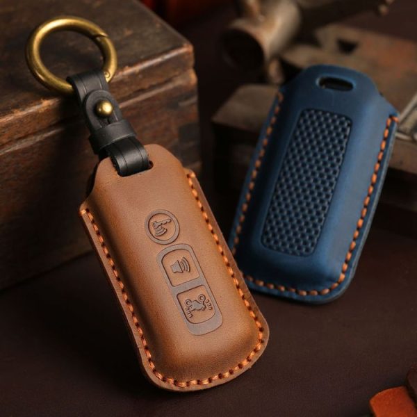 Honda NS125LA / Lead125 / PCX160 / Forza 350 Hallmo Motorcycle Key Case, Color: 2 Keys Brown - Image 5