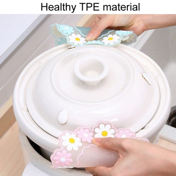 Household High Temperature Resistant Daisy Coasters Kitchen Tabletop Insulation Mat, Style: Pink Small - Image 4