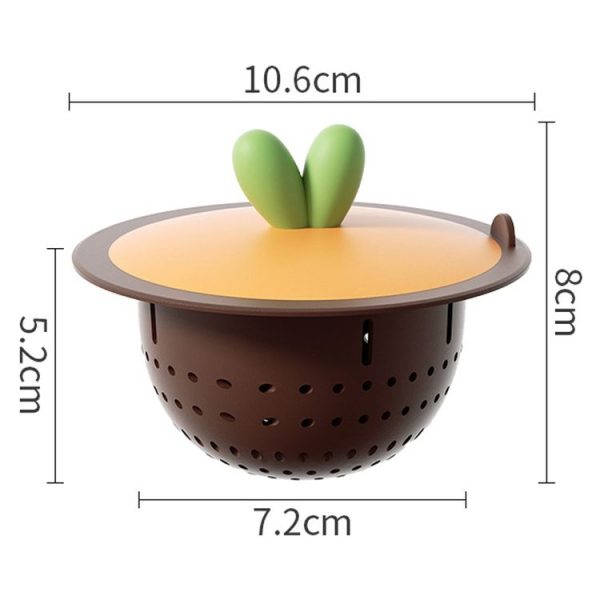 Kitchen Sink Drainage Mesh Household Anti Clogging Residue Strainer (Dark Brown) - Image 3