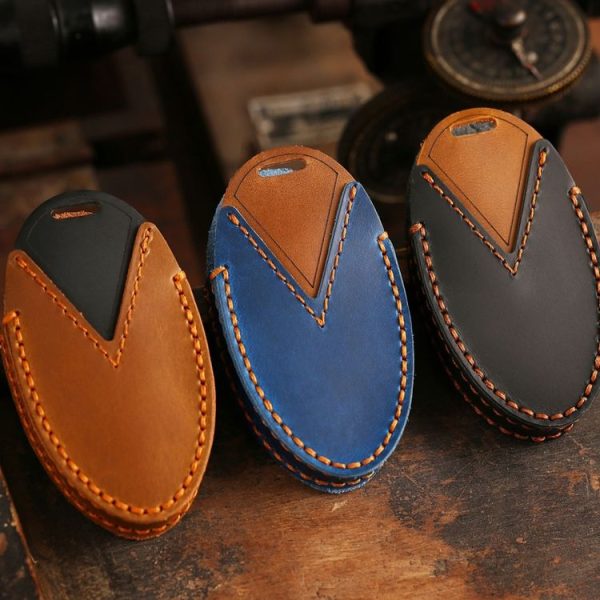 Korean Hyundai Hallmo Car Handmade Key Bag, Color: 5 Keys Brown - Image 2