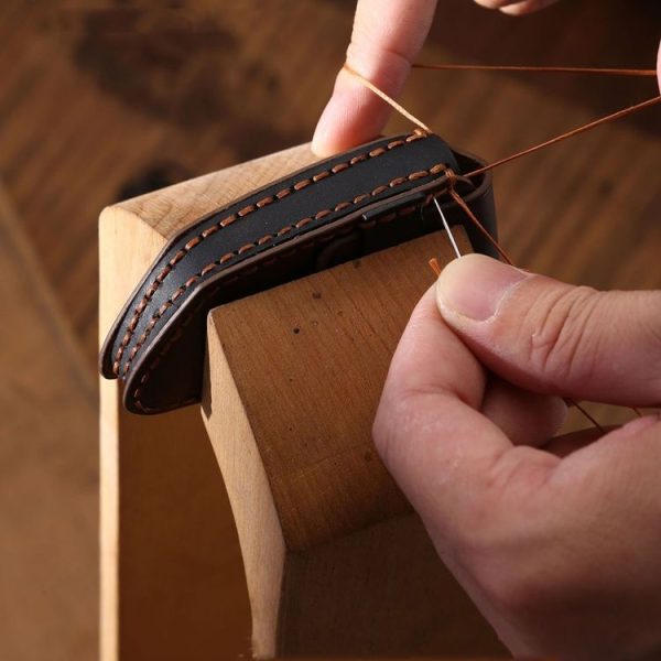 Korean Hyundai Hallmo Car Handmade Key Bag, Color: 5 Keys Brown - Image 3