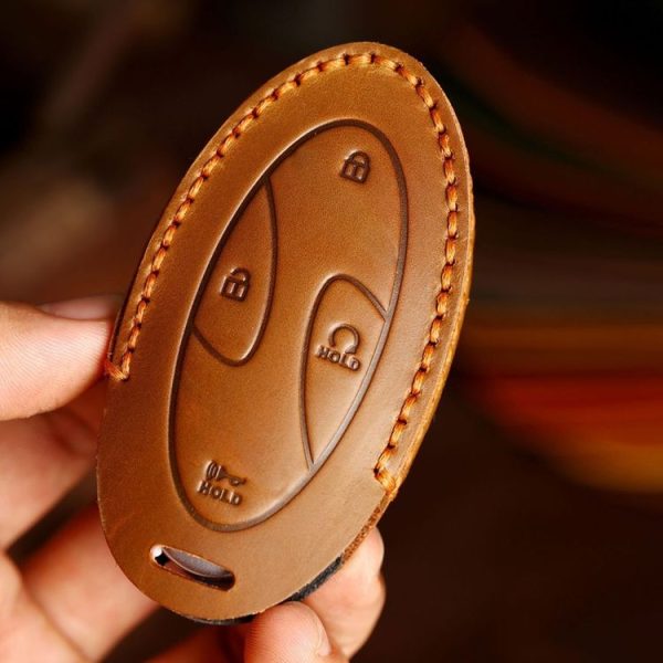 Korean Hyundai Hallmo Car Handmade Key Bag, Color: 5 Keys Brown - Image 6