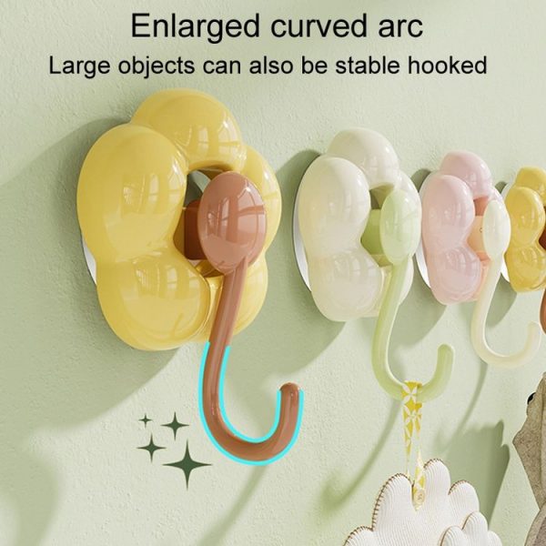 Household Suction Cup Flower Hook Bathroom Vacuum Sticky Hooks Without Punch Hole (Green) - Image 4