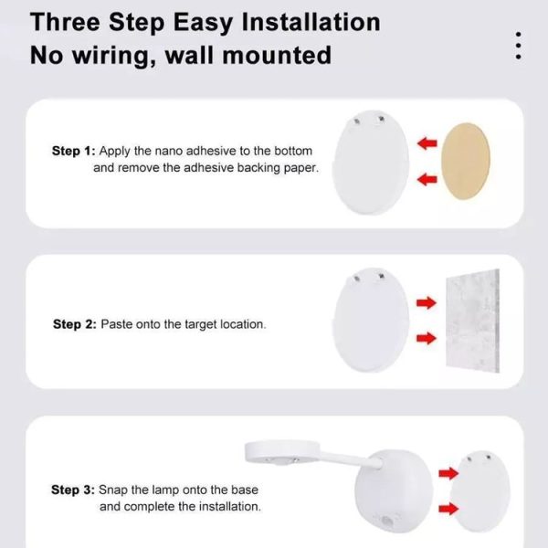 Rechargeable LED Motion Sensor Wireless Spotlight With Remote Control 1200mAH White - Image 10
