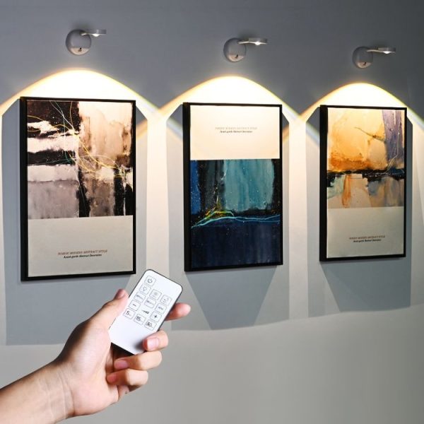 Rechargeable LED Motion Sensor Wireless Spotlight With Remote Control 1200mAH White - Image 2