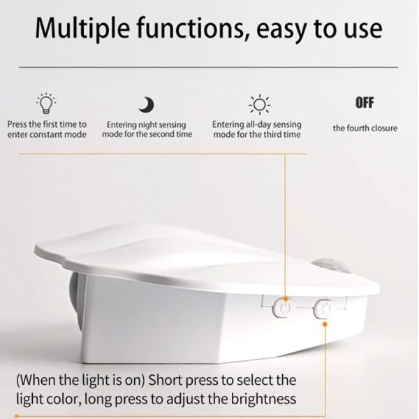 Magnetic Motion Sensor Wall Lamp Rechargeable LED House Number Light SE Version 500mAh (White) - Image 7