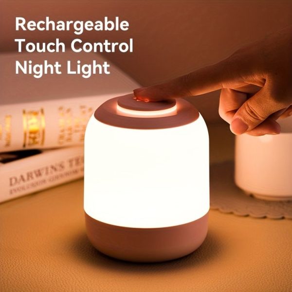 Rechargeable Touch Control LED Night Light Bedside Lamp SE Version 2400mAh White - Image 2