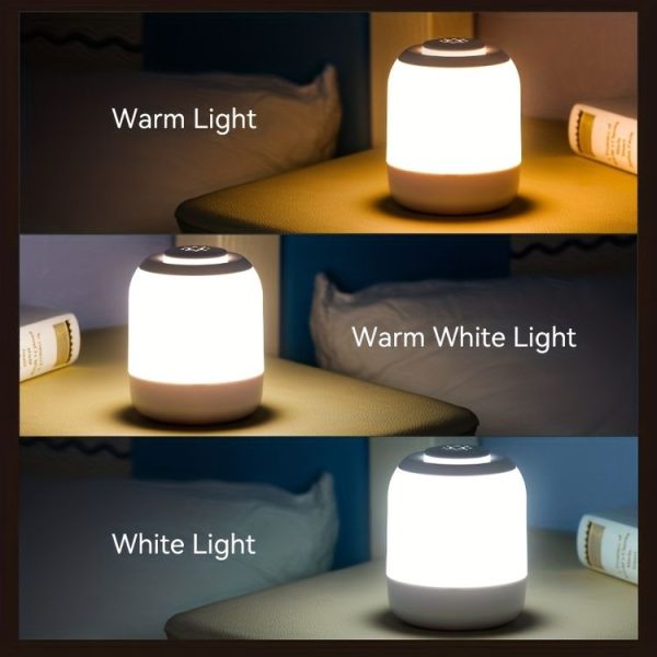 Rechargeable Touch Control LED Night Light Bedside Lamp SE Version 2400mAh White - Image 3