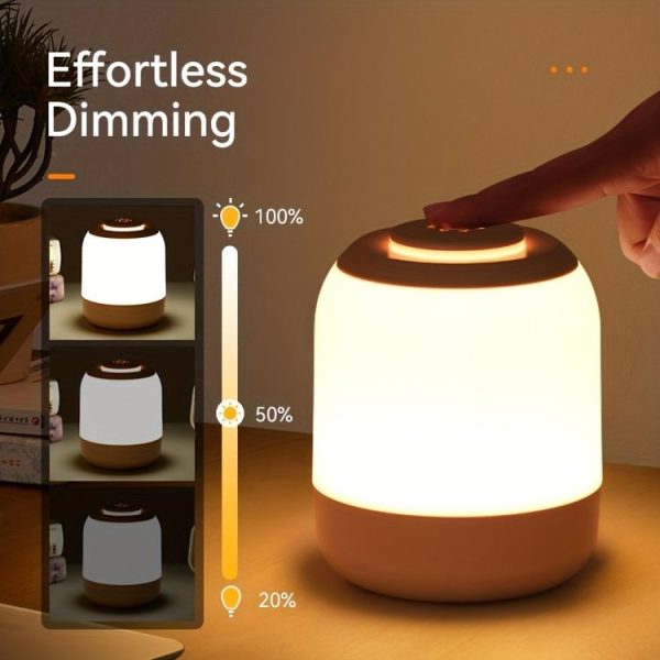 Rechargeable Touch Control LED Night Light Bedside Lamp SE Version 2400mAh White - Image 4