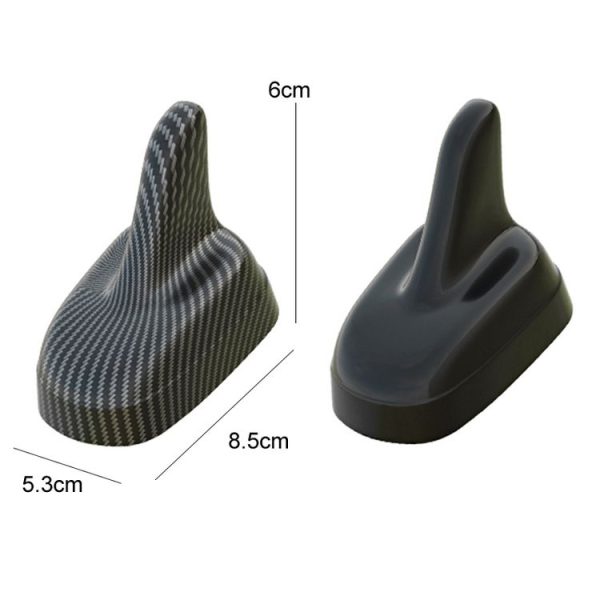 Car Decoration Shark Fin Modified Antenna Roof Tail Wing, Specification: Black Carbon Pattern - Image 2