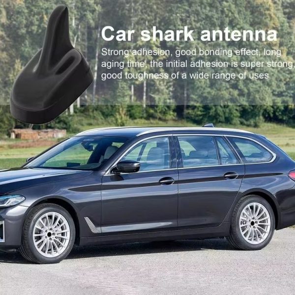 Car Decoration Shark Fin Modified Antenna Roof Tail Wing, Specification: Black Carbon Pattern - Image 5