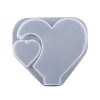 DIY Glue Double Heart-Shaped Hanging Photo Frame Display Stand Silicone Mold, Spec: Heart