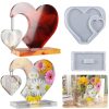 DIY Glue Double Heart-Shaped Hanging Photo Frame Display Stand Silicone Mold, Spec: Heart - Image 4