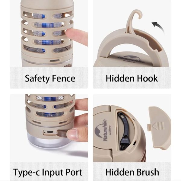 Naturehike Lighting Mosquito Killer Outdoor Camping Waterproof Mosquito Repellent Lamp (Khaki) - Image 7