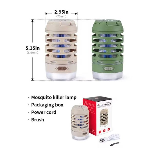Naturehike Lighting Mosquito Killer Outdoor Camping Waterproof Mosquito Repellent Lamp (Khaki) - Image 8