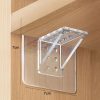 4pcs Partition Bracket No Punch Right Angle Laminate Shelf Wardrobe Partition Board Fixing Holder, Size: 7x7cm - Image 2