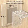 4pcs Partition Bracket No Punch Right Angle Laminate Shelf Wardrobe Partition Board Fixing Holder, Size: 7x7cm - Image 3