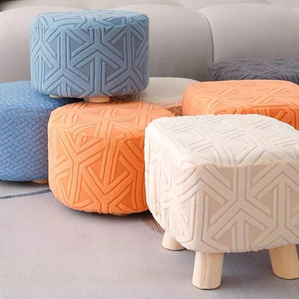 Stretch Universal All-Inclusive Stool Cover Household Seat Dust-Proof Protector, Style: Round Gray - Image 3